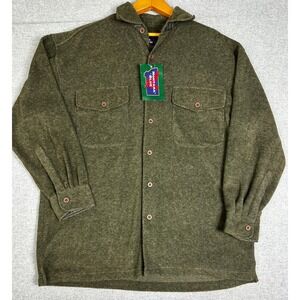 NWT Montana Blue Shirt Jacket Mens XL Green Fleece Button Up Utility Shacket
